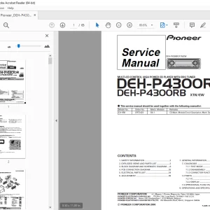 Pioneer DEH-P4300R X1N/EW DEH-P4300RB X1N/EW Service Manual PDF DOWNLOAD
