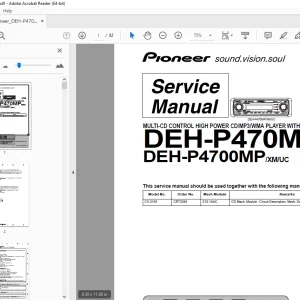 Pioneer DEH-P470MP/XM/UC DEH-P4700MP/XM/UC Service Manual PDF DOWNLOAD