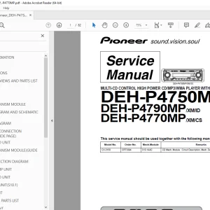 Pioneer DEH-P4750MP/XM/GS DEH-P4790MP/XM/ID DEH-P4770MP/XM/CS Service Manual PDF