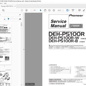 Pioneer DEH-P5100R DEH-P5100R-W DEH-P5100R-B Service Manual PDF DOWNLOAD