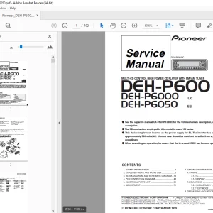 Pioneer DEH-P600 UC DEH-P6000 UC DEH-P6050 ES Service Manual PDF DOWNLOAD
