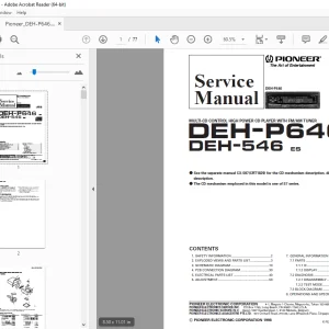 Pioneer DEH-P646 ES DEH-546 ES FM/AM TUNER Service Manual PDF DOWNLOAD