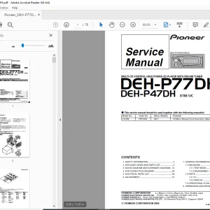 Pioneer DEH-P77DH X1M/UC DEH-P47DH X1M/UC Service Manual PDF DOWNLOAD