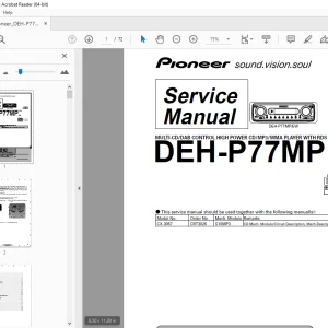 Pioneer DEH-P77MP EW MULTI-CD/DAB Service Manual PDF DOWNLOAD