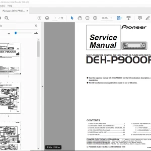 Pioneer DEH-P9000R EW MULTI-CD/MD/DAB CONTROL DSP Service Manual PDF