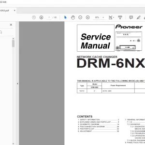 Pioneer DRM-6NX Network Cache Charger Service Manual - PDF DOWNLOAD