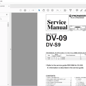 Pioneer DV-09 DV-S9 DVD PLAYER Service Manual - PDF DOWNLOAD