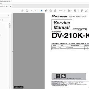 Pioneer DV-210K-K DVD Player Service Manual - PDF DOWNLOAD
