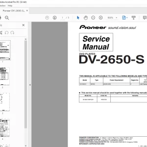 Pioneer DV-2650-S DVD PLAYER Service Manual - PDF DOWNLOAD