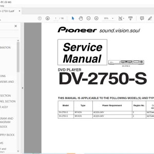Pioneer DV-2750-S DVD PLAYER Service Manual - PDF DOWNLOAD