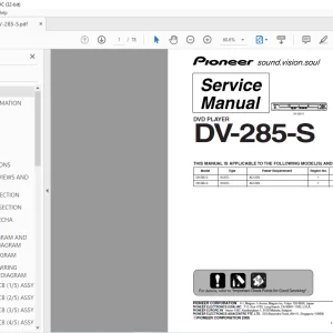 Pioneer DV-285-S DVD Player Service Manual - PDF DOWNLOAD