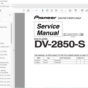 Pioneer DV-2850-S DVD PLAYER Service Manual - PDF DOWNLOAD