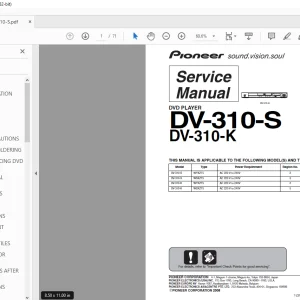 Pioneer DV-310-S DV-310-K DVD Player Service Manual - PDF DOWNLOAD