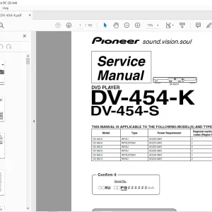 Pioneer DV-454-K DV-454-S DVD PLAYER Service Manual - PDF DOWNLOAD