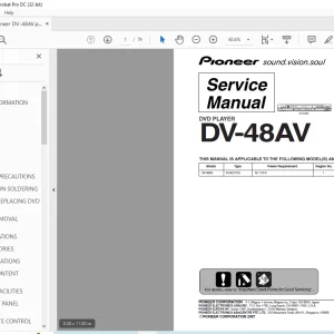 Pioneer DV-48AV DVD PLAYER Service Manual - PDF DOWNLOAD