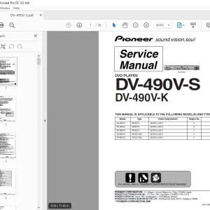 Pioneer DV-490V-S DV-490V-K DVD Player Service Manual - PDF DOWNLOAD