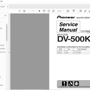 Pioneer DV-500K-S DVD Player Service Manual - PDF DOWNLOAD