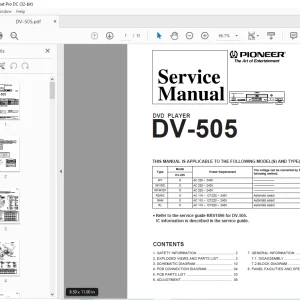 Pioneer DV-505 DVD PLAYER Service Manual - PDF DOWNLOAD