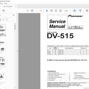 Pioneer DV-515 DVD PLAYER Service Manual - PDF DOWNLOAD
