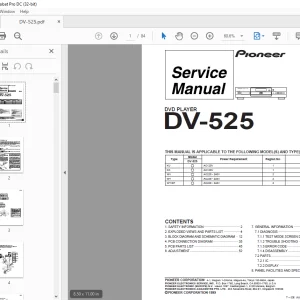 Pioneer DV-525 DVD PLAYER Service Manual - PDF DOWNLOAD