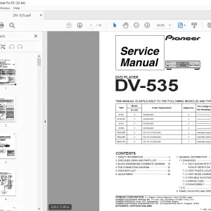 Pioneer DV-535 DVD PLAYER Service Manual - PDF DOWNLOAD