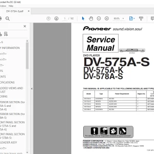 Pioneer DV-575A-SDV-575A-K DV-578A-S DVD PLAYER Service Manual - PDF
