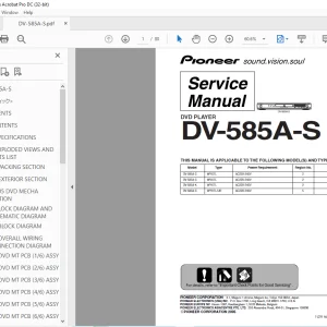 Pioneer DV-585A-S DVD PLAYER Service Manual - PDF DOWNLOAD