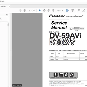 Pioneer DV-59AVi DV-868AVi-S DV-668AV-S DVD Player Service Manual - PDF