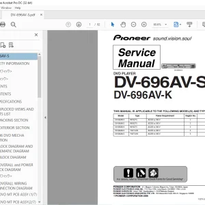 Pioneer DV-696AV-S DV-696AV-K DVD PLAYER Service Manual - PDF DOWNLOAD