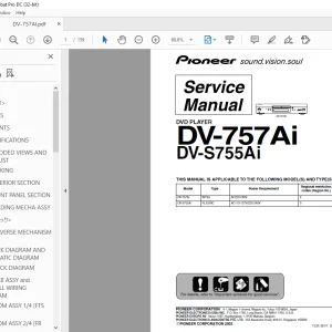 Pioneer DV-757Ai DV-S755Ai DVD PLAYER Service Manual - PDF DOWNLOAD
