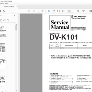 Pioneer DV-K101 DVD PLAYER Service Manual - PDF DOWNLOAD