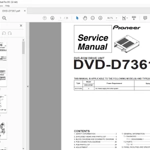 Pioneer DVD-D7361 DVD-ROM DRIVE UNIT Service Manual - PDF DOWNLOAD