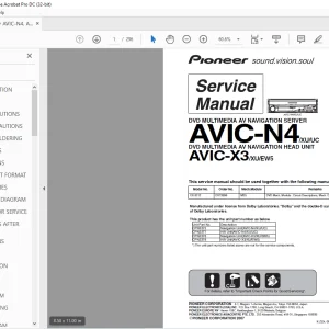 Pioneer DVD MULTIMEDIA AV NAVIGATION SERVER AVIC-N4/XU/UC DVD MULTIMEDIA AV NAVIGATION HEAD UNIT AVIC-X3/XU/EW5 Service Manual - PDF