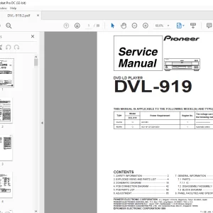 Pioneer DVL-919 DVD LD Player Service Manual - PDF DOWNLOAD