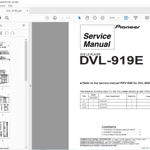 Pioneer DVL-919E DVD LD Player Service Manual - PDF DOWNLOAD