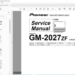 Pioneer GM-2027ZF X1R/UC  AMPLIFIER Service Manual - PDF DOWNLOAD