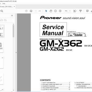 Pioneer GM-X362 XH/UC,XH/EW,XH/ES GM-X262 XH/UC Service Manual - PDF