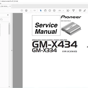 Pioneer GM-X434 X1R/UC GM-X334 X1R/UC,EW,ES AMPLIFIER Service Manual - PDF