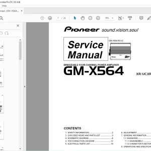 Pioneer GM-X564 XR/UC,XR/EW,XR/ES POWER AMPLIFIER Service Manual - PDF