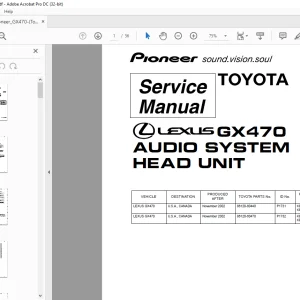 Pioneer GX470 AUDIO SYSTEM HEAD UNIT Service Manual - PDF DOWNLOAD