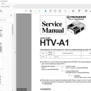 Pioneer HTV-A1 AMPLIFIER Service Manual - PDF DOWNLOAD