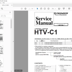 Pioneer HTV-C1 CONTROL CENTER Service Manual - PDF DOWNLOAD
