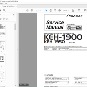 Pioneer KEH-1900 X1M/UC KEH-1950 X1M/ES TUNER Service Manual - PDF DOWNLOAD