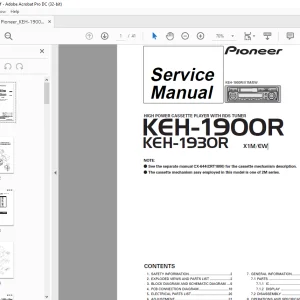 Pioneer KEH-1900R X1M/EW KEH-1930R X1M/EW  Service Manual - PDF DOWNLOAD
