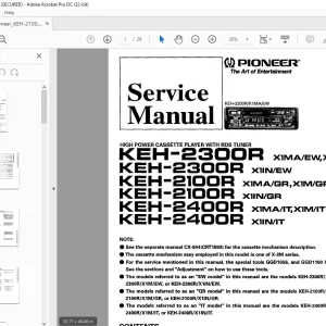 Pioneer KEH-2300R KEH-2300R KEH-2100R KEH-2100R KEH-2400R KEH-2400R Service Manual - PDF