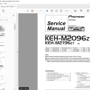 Pioneer KEH-M2096ZT ES KEH-M2196ZT ES MULTI CD CONTROL Service Manual - PDF