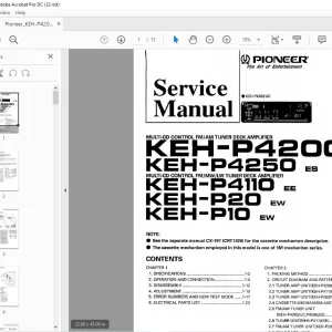Pioneer KEH-P4200 KEH-P4250 KEH-P4110 KEH-P20 KEH-P10 Service Manual - PDF