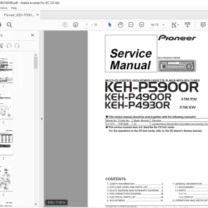 Pioneer KEH-P5900R X1M/EW KEH-P4900R X1M/EW KEH-P4930R X1M/EW Service Manual - PDF