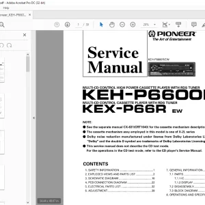 Pioneer KEH-P6600R EW MULTI-CD CONTROL KEX-P66R EW Service Manual - PDF