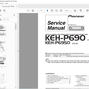 Pioneer KEH-P690 X1N UC KEH-P6950 X1N ES MULTI-CD Service Manual - PDF
